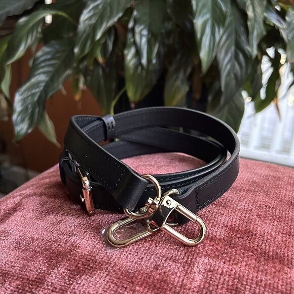 New Black Vachetta Leather Replacement Speedy Handbag Shoulder Strap - Picture 1 of 5